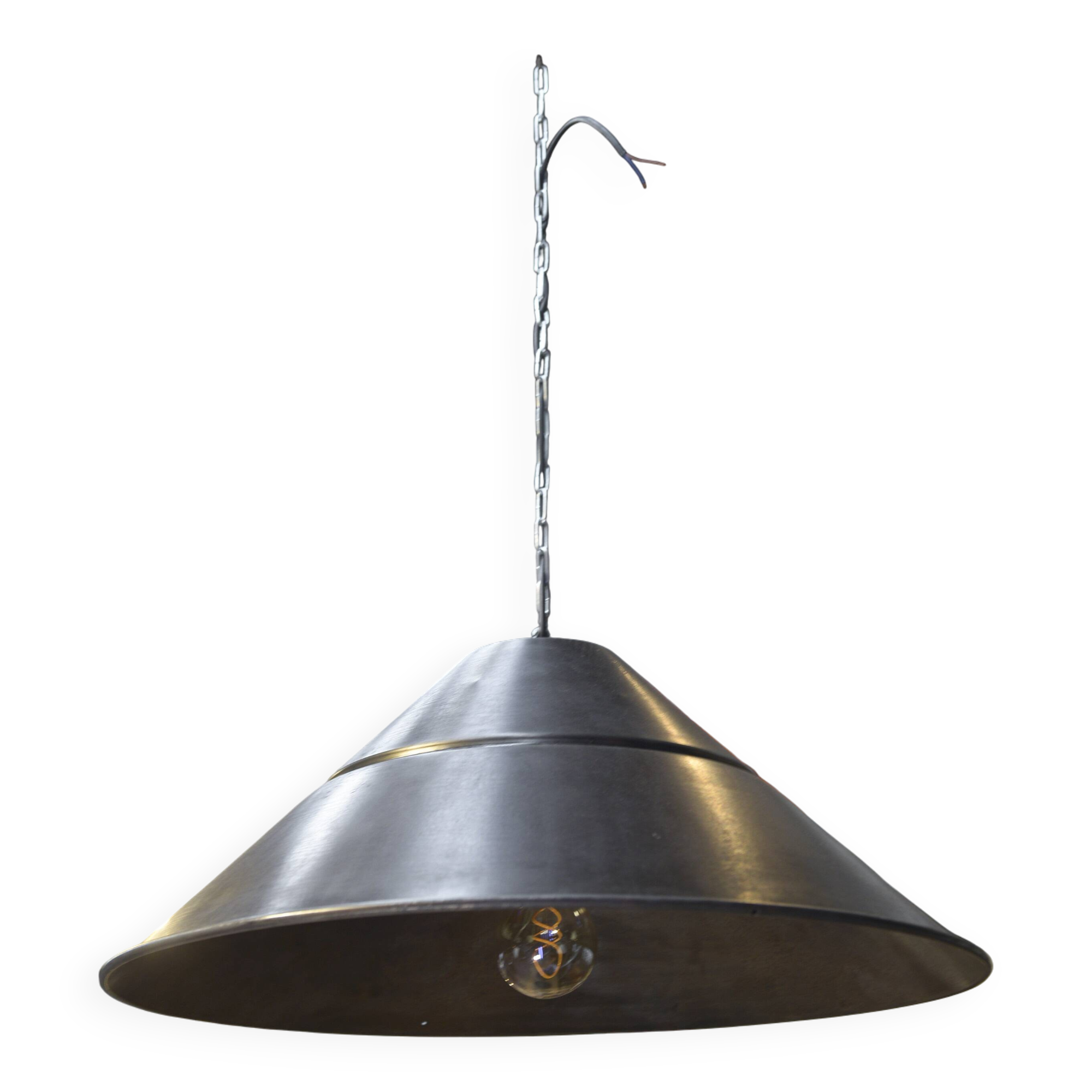 Bekaert large metal saucer pendant lamps