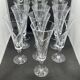 Série de 10 flûtes à champagne en cristal de Sèvres modèle Niagara des années 50