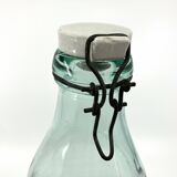 Large "Mercur" glass bottle with ceramic stopper • 2L • 1930