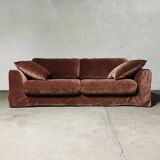 Canapé convertible en velours terracotta AMPM neuf