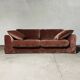New AMPM terracotta velvet convertible sofa