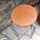Pair of high wooden stools and metal industrial style 60/70