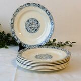 8 assiettes plates Salins Terre de Fer modèle François Ier