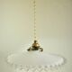 Suspension and rosette in opaline and porcelain