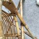Rattan armchair with armrests - vintage 1960
