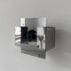 Pair of vintage wall lights, chrome metal, France 1970