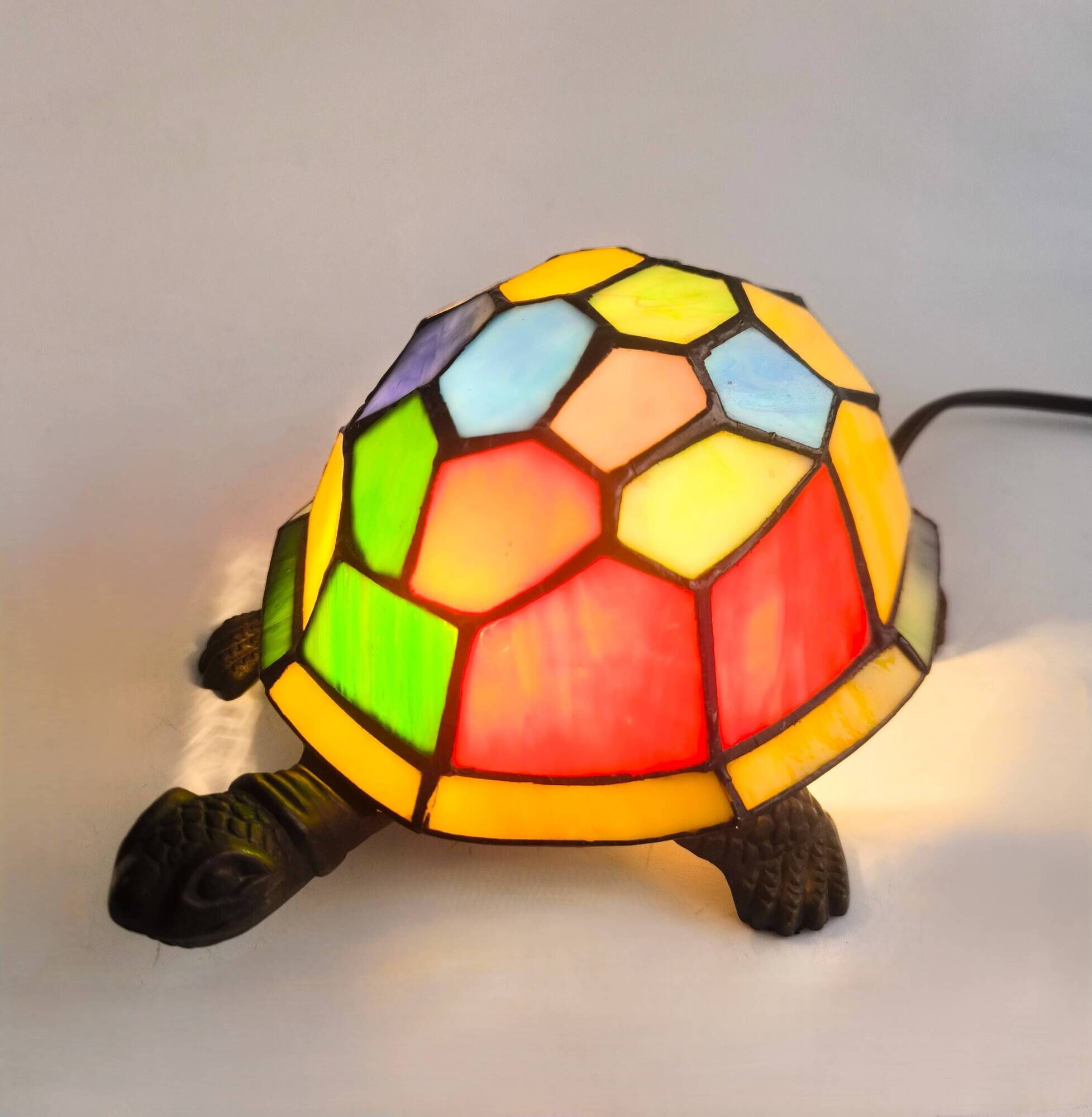Tiffany Style lamp in the shape of a turtle from the 1980s.