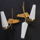 Brass and painted glass socnce 1950