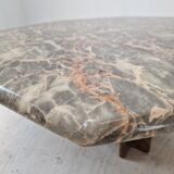 Italian octagon marble coffee table, 1980s