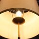 Vintage floor lamp in marble, metal, and fabric, designed in the 1950s-1960s.