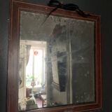 Antique mercury mirror in wood, late 19th century