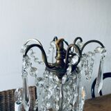 Chandelier with crystal and bronze tassels
