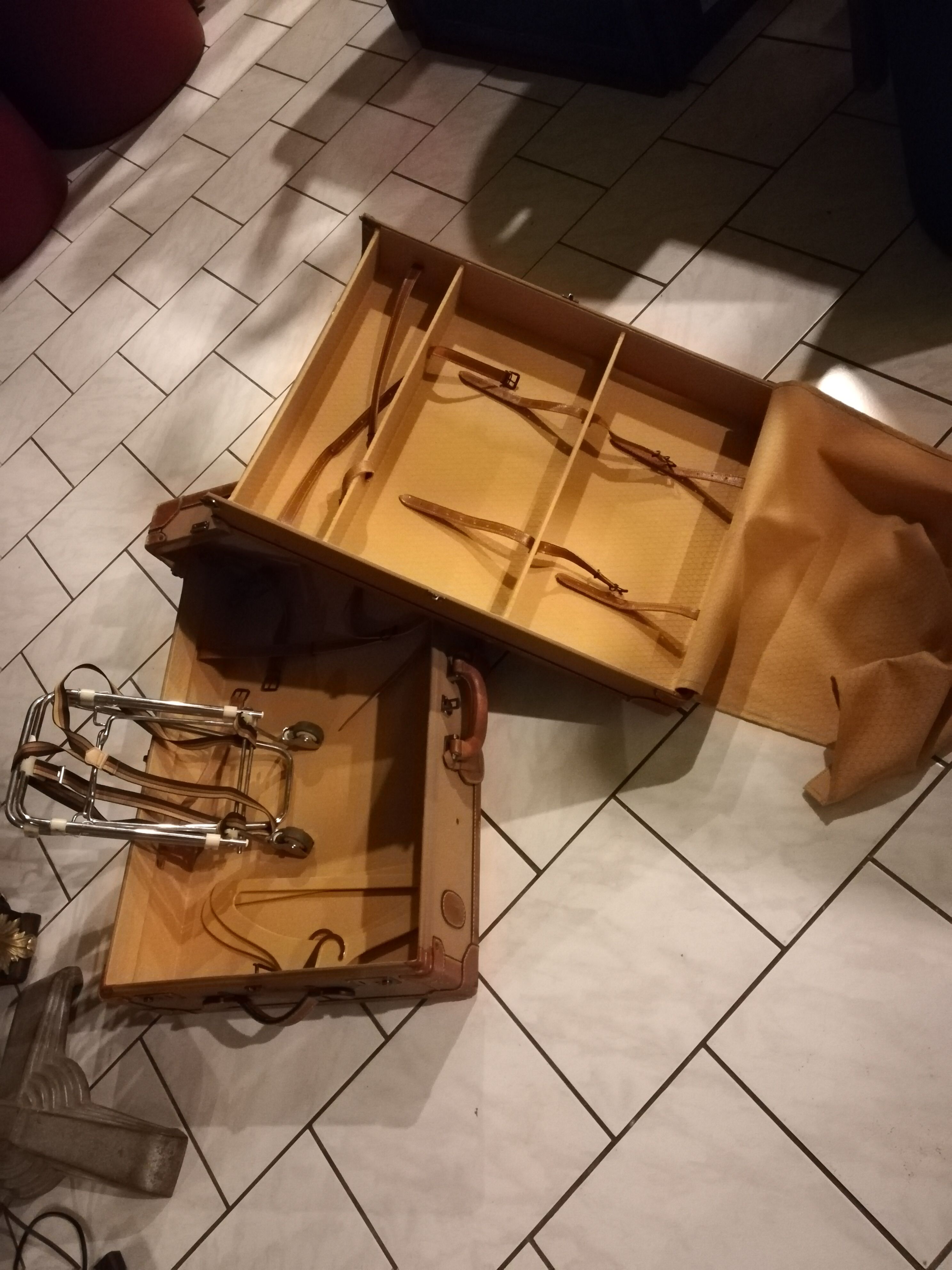 Old trunk of Lancel travel