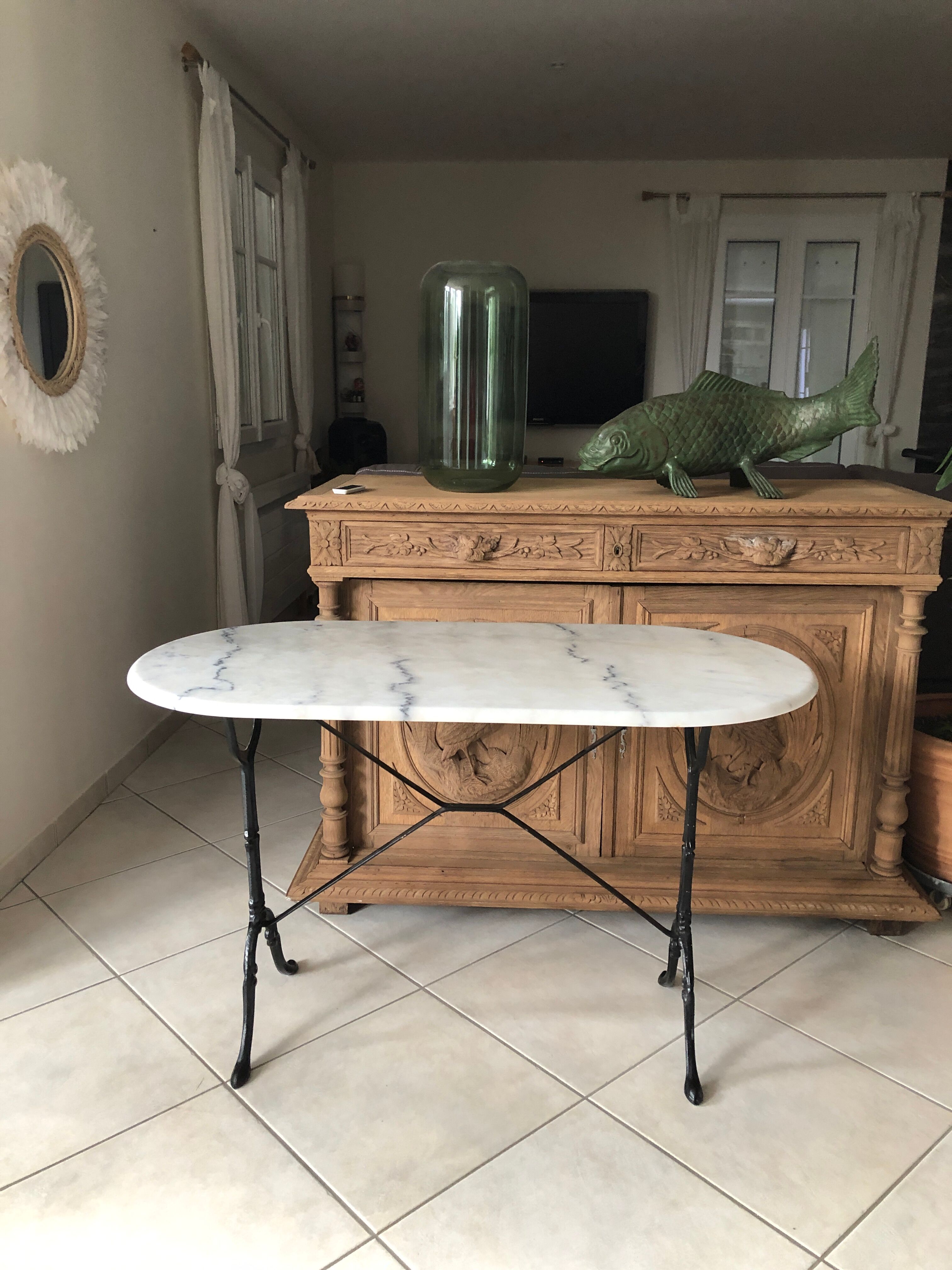 Marble bistro table