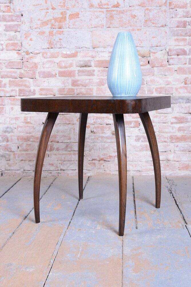 Art Deco Spider Table in Oak by J. Halabala for Up Závody, 1940s