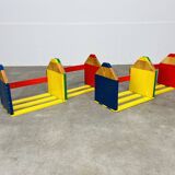 Pair of modular wall pencil shelves by Pierre Sala for children
