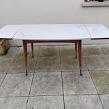 Vintage formica table adjustable in height and extendable 1950