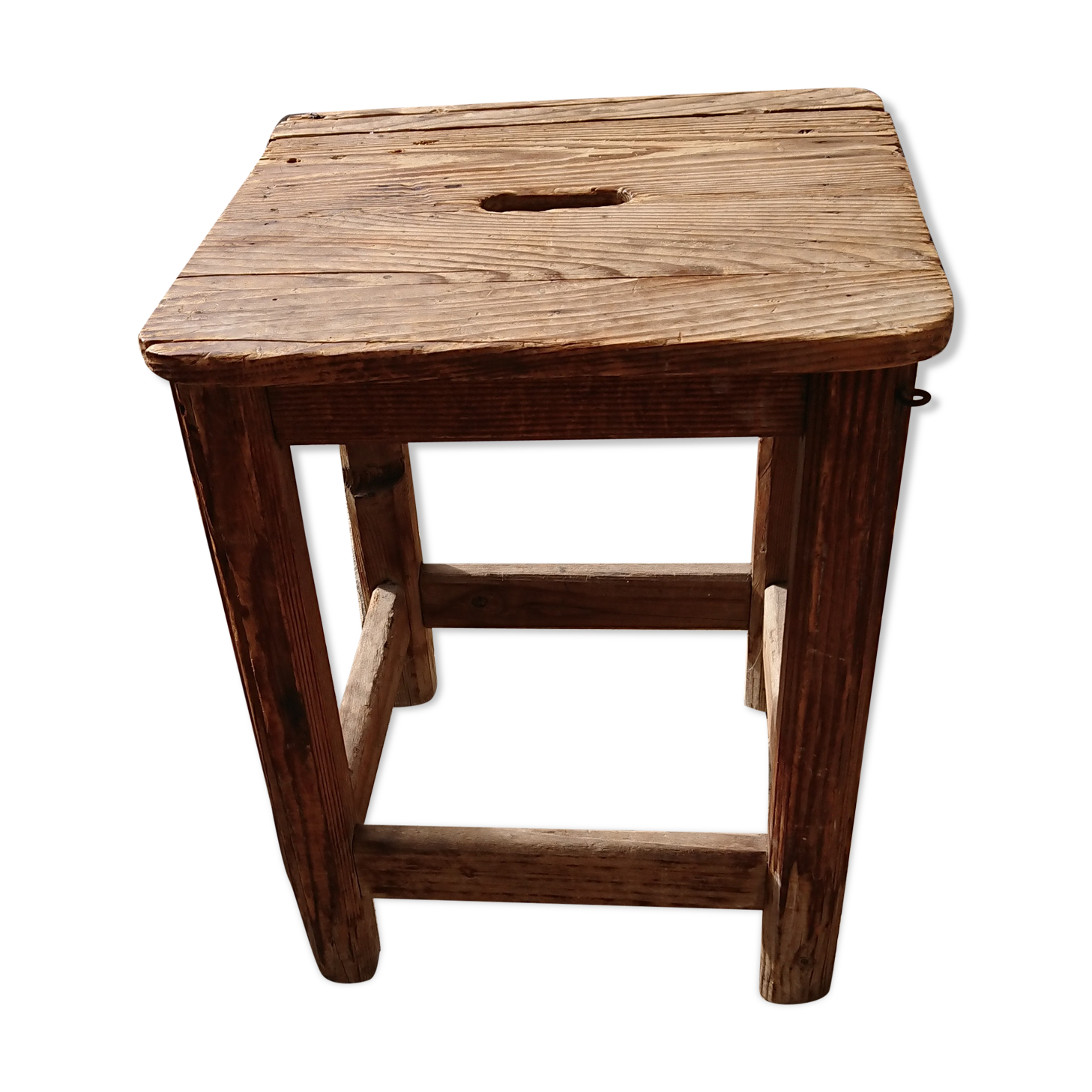 Tabouret wood art populaire provence France 1940/1950 kitchen decoration