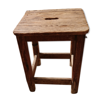 Tabouret wood art populaire provence France 1940/1950 kitchen decoration