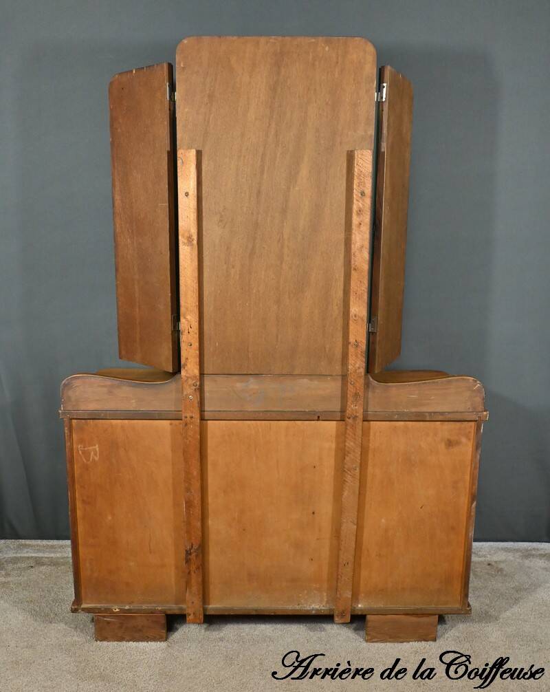 Walnut Veneer Hairdresser, Art Deco - 1930