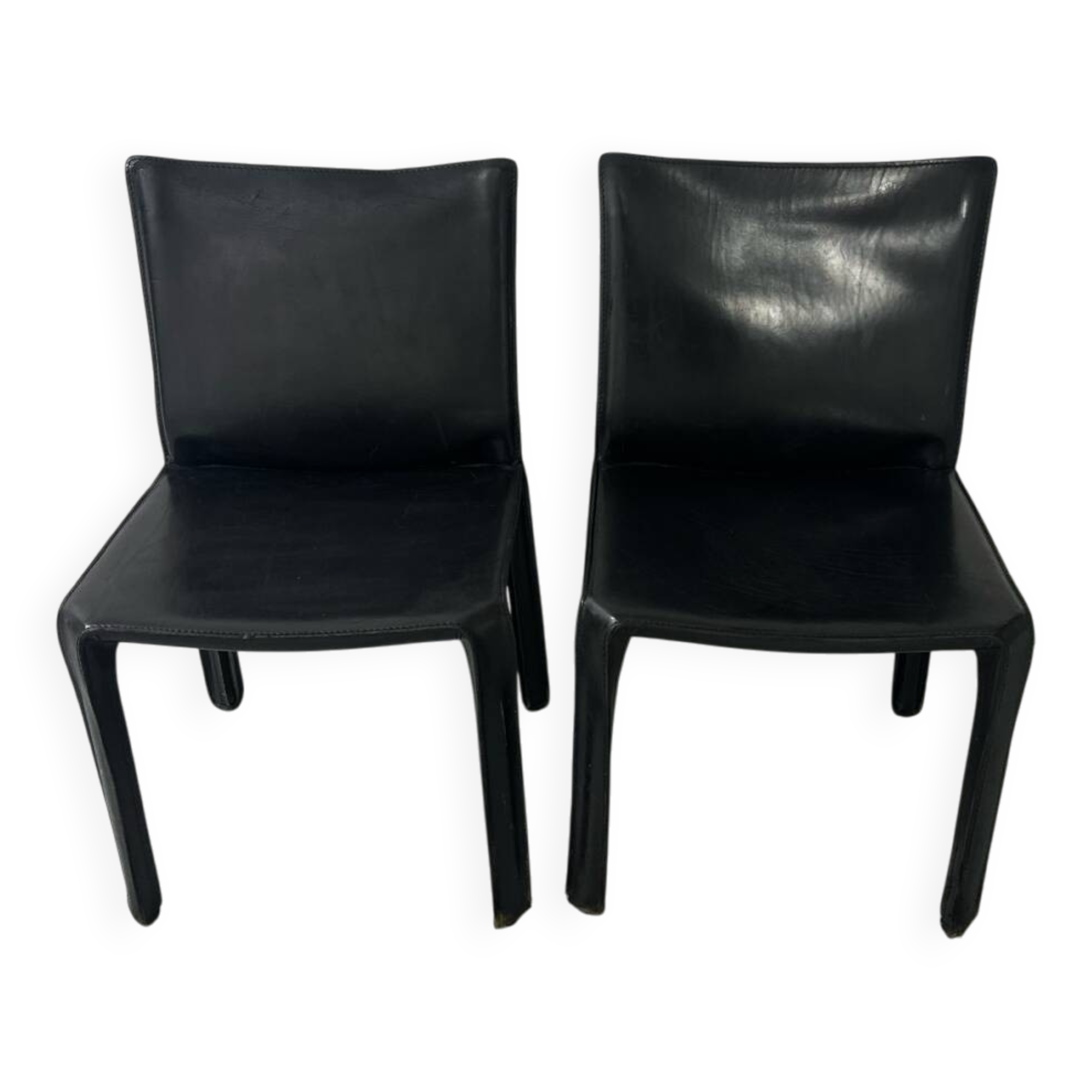 Set 2 chaises Cab 412  Mario Bellini pour Cassina