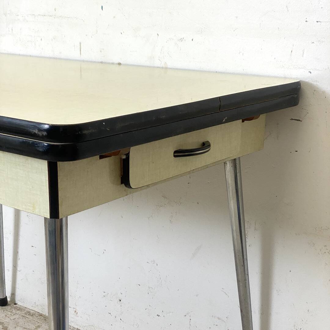 Vintage Yellow Formica Table 1960's
