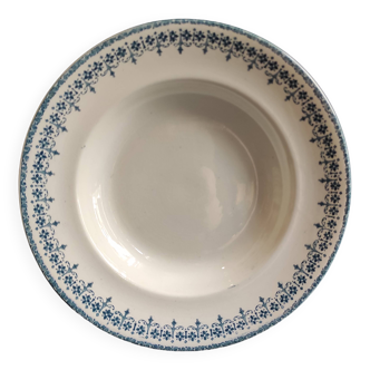 French vintage soup plate, 24 cm diameter, Longwy, mod. Bordeaux