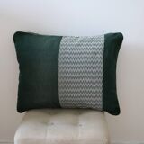 Coussin décoratif ethnique vert sapin