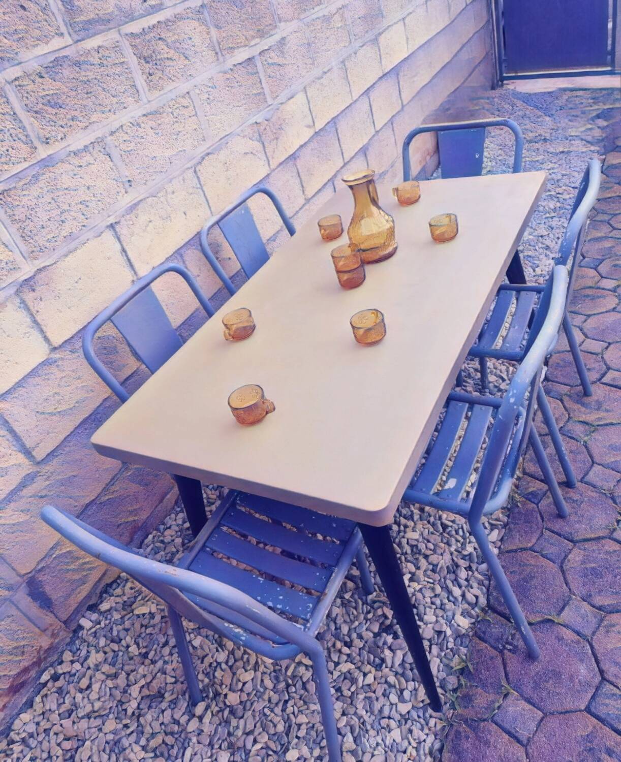 TOLIX, Large Metal Table T55 by Xavier Pauchard France, 1950s