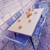 TOLIX, Large Metal Table T55 by Xavier Pauchard France, 1950s