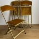 Vintage chaisor folding chair in gold yellow velvet