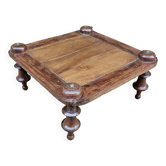 Ancienne table à thé art déco en teck birman