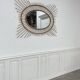 Large rattan sun mirror 1960