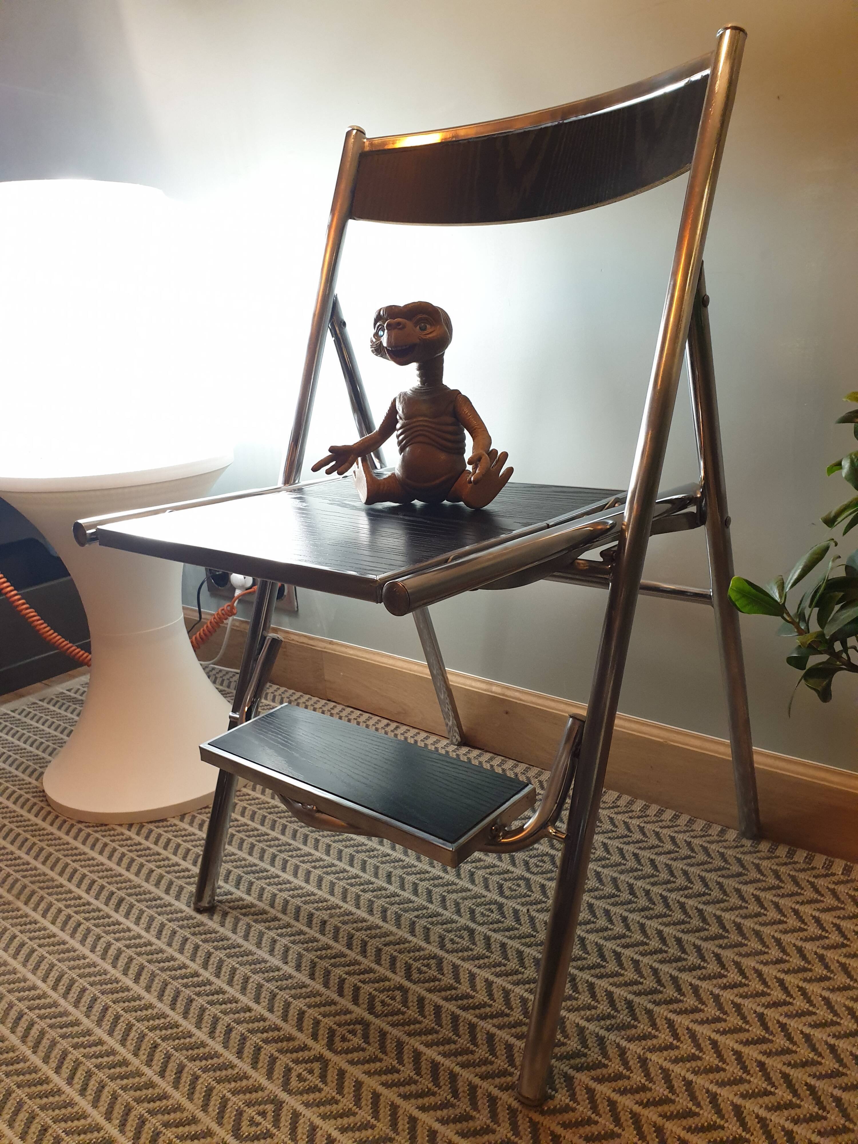 Folding stepladder chair italian design 1970