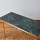 Italian green marble and brass coffee table 1950