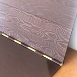 Double brown leather underhand signed Lancel