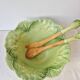 Large salad bowl in earthenware "Cabbage" 1970s - Vintage