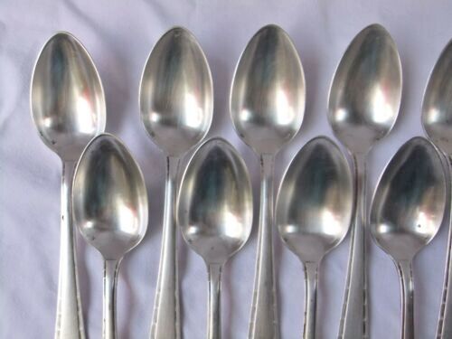Spoons Ercuis silver metal covered service hallmark art deco