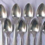 Spoons Ercuis silver metal covered service hallmark art deco