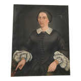 Portrait of a woman oil on canvas 19th
