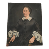 Portrait of a woman oil on canvas 19th