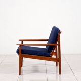 2 fauteuils lounge en teck par Arne Vodder pour Glostrup Mobelfabrik