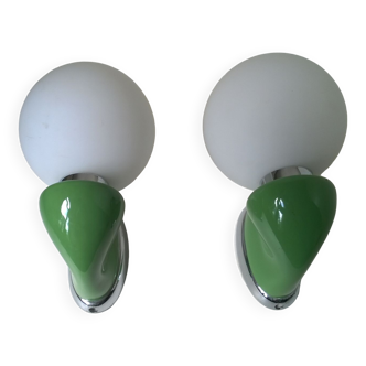 Pair of wall lamps S.D.B Villeroy & Boch by Luigi Colani 1970