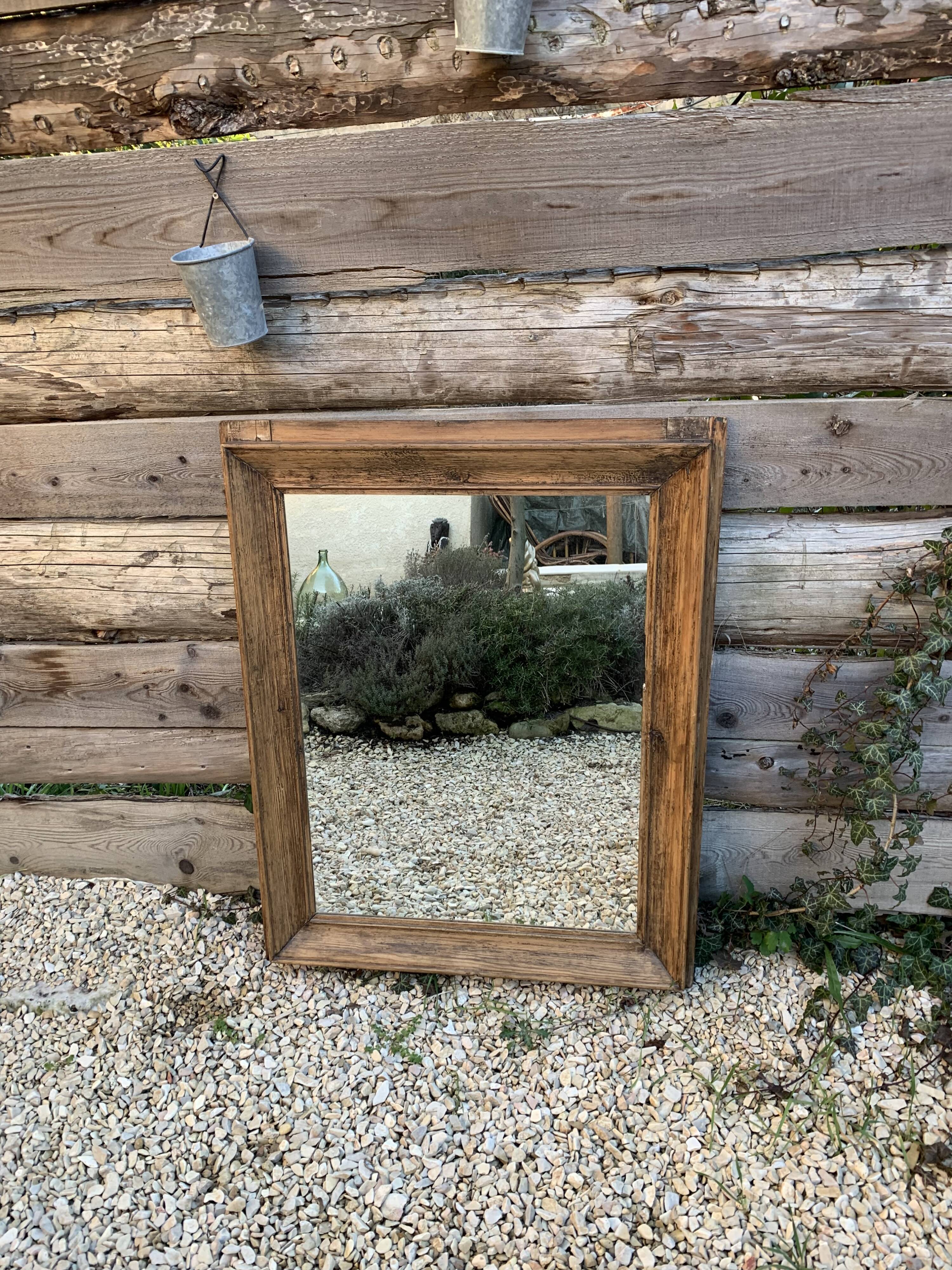 Miroir bois ancien