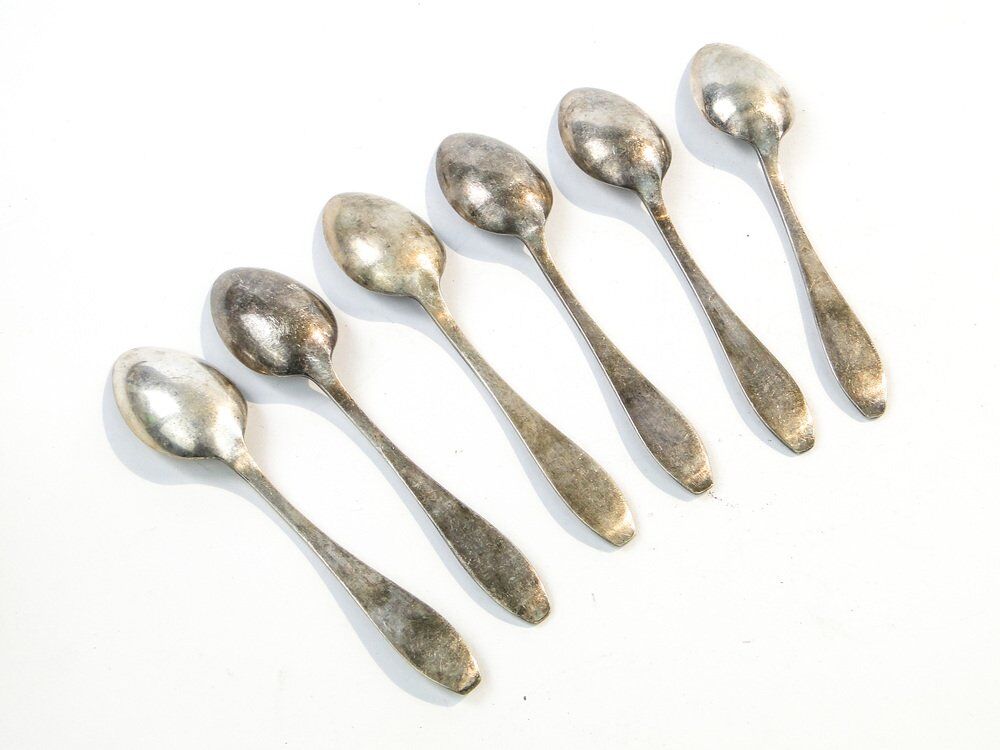 Art Deco brass spoons from WSW, 1950s, set of 6