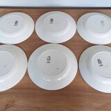 6 assiettes plates gien Albéric