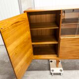 Scandinavian high enfilade 1960 solid teak