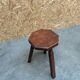 Brutalist wooden stool