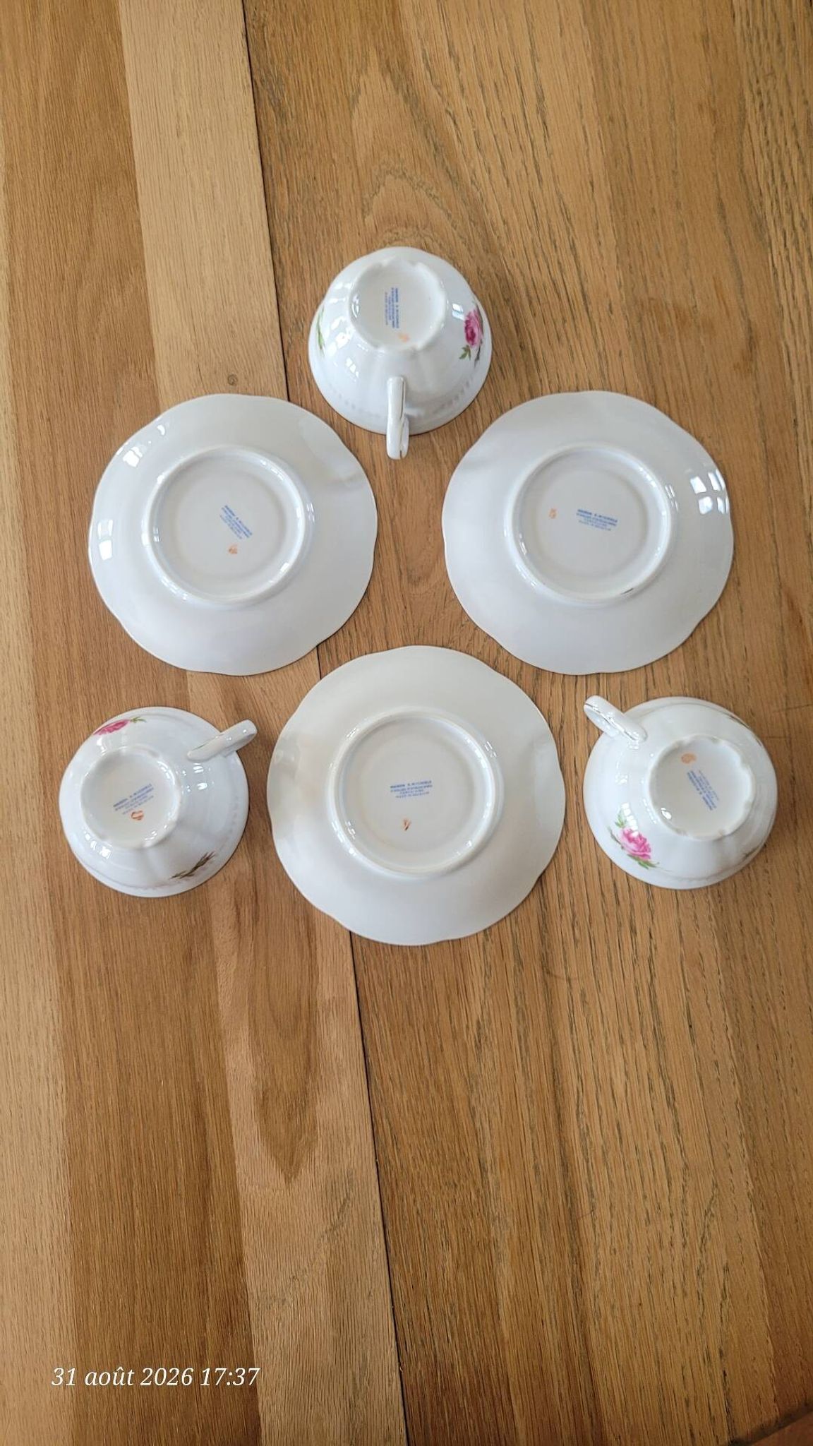 3 vintage Belgian cups from Maison R. Michiels (St Nicolas Waes)