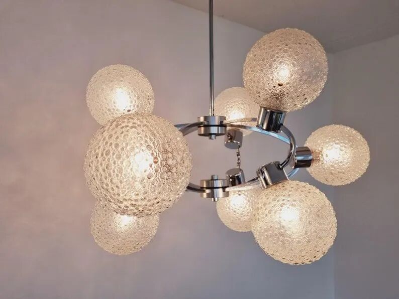 Large Midcentury Galaxy Sputnik Chandelier, Germany, 1970s